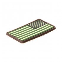 JTG US Flag Rubber Patch Reversed - Forest