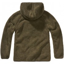 Brandit Ladies Teddyfleecejacket Hood - Olive - XS