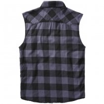 Brandit Checkshirt Sleeveless - Black / Grey - M