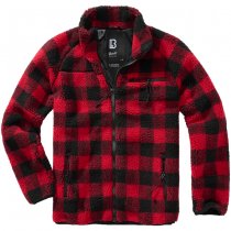 Brandit Teddyfleece Jacket - Red / Black