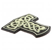 JTG Thors Hammer Dragon Rubber Patch - Glow in the Dark