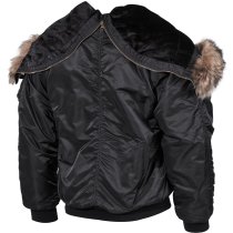 MFH US N2B Polar Jacket Lined - Black - XS