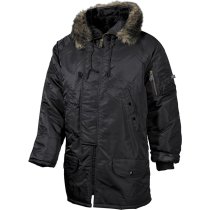 MFH US N3B Polar Jacket Lined - Black - L