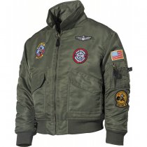 MFH US Kids Pilot Jacket CWU - Olive - XL