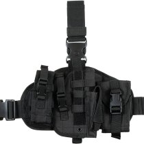 MFH Pistol Leg Holster & Pouches MOLLE - Black