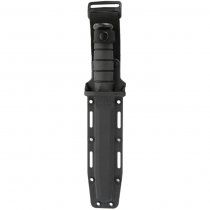 Ka-Bar Fighting Utility Knife Serrated Blade & Hard Plastic Sheath - Black