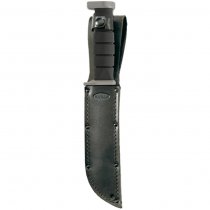 Ka-Bar Fighting Utility Knife Serrated Blade & Leather Sheath - Black