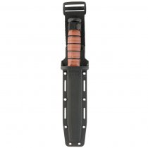 Ka-Bar Full Size Military Fighting Utility Knife Plain Blade & Hard Plastic Sheath - USMC