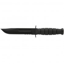 Ka-Bar Short Fighting Utility Knife Serrated Clip Point Blade & Leather Sheath