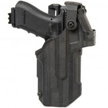 BLACKHAWK T-Series L3D LB RDS Duty Holster Matte Glock 17/19/22/23/31/32/45/47 TLR-1/2 RH - Black