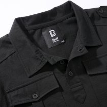 Brandit Jersey Poloshirt Willis Longsleeve - Black - M