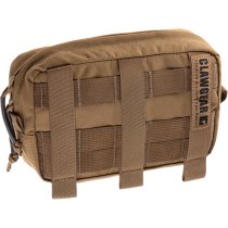 Clawgear Medium Horizontal Utility Pouch Zipped Core - Coyote