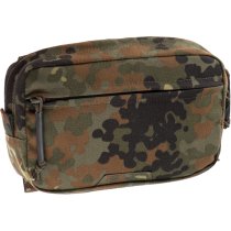 Clawgear Medium Horizontal Utility Pouch Zipped Core - Flecktarn