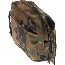 Clawgear Medium Horizontal Utility Pouch Zipped Core - Flecktarn