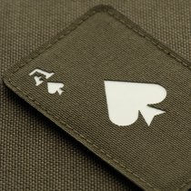 M-Tac Ace of Spades Laser Cut Patch GID - Ranger Green