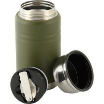 M-Tac Stainless 750ml Thermos & Folding Spoon - Olive