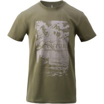 Helikon-Tex T-Shirt Adventure Is Out There - Olive Green - S