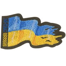 M-Tac Battle Flag of Ukraine Embroidery Patch Left - Ranger Green