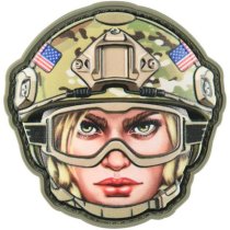 M-Tac Emoji USA Girl 3 Rubber Patch - Multicam