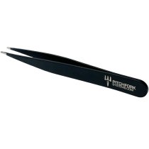 Pitchfork Point Tip Tweezers - Black